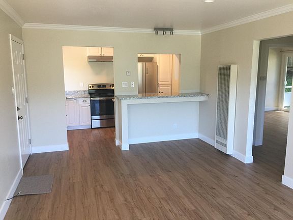 view from the living room into kitchen