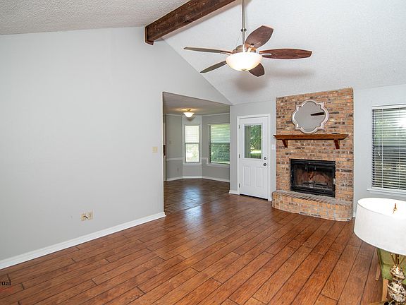 Large great room with fireplace.