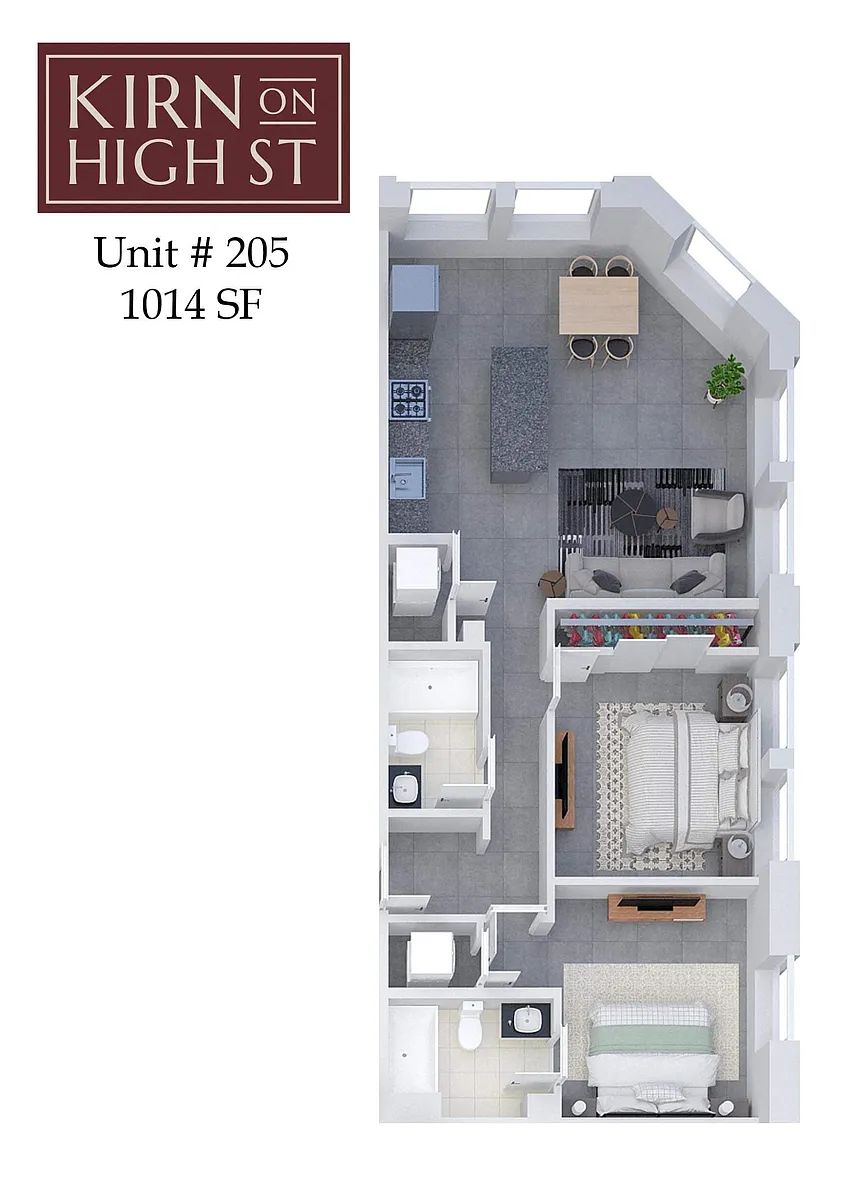 Floor plan Kirn on High Street 205
