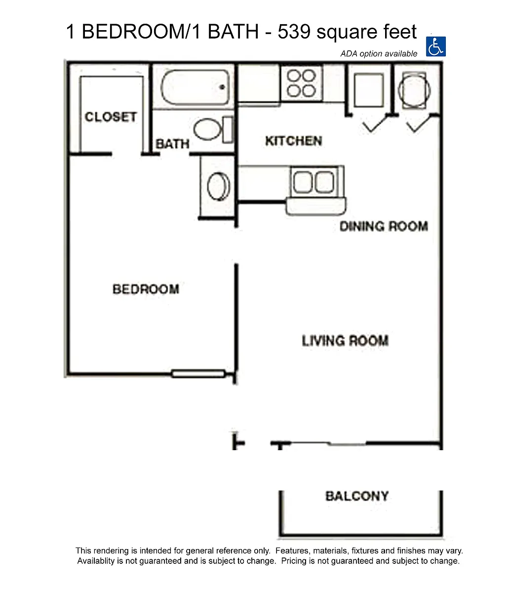Floor plan 1x1 Garden