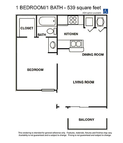 Floor plan 1x1 Garden Handicap