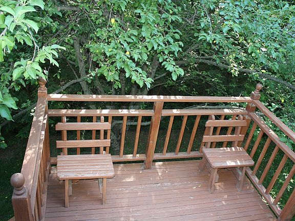 View of balcony from bedroom