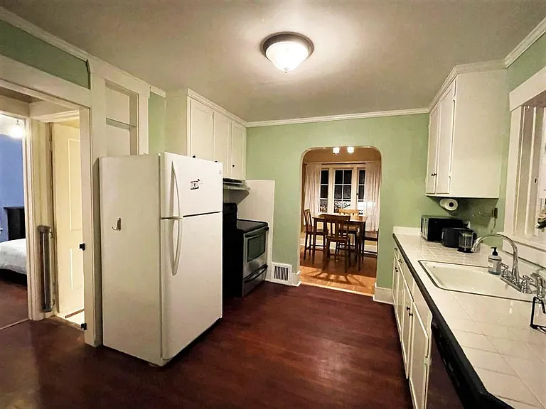 Kitchen looking into dining room