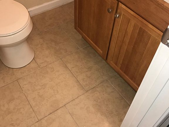 New tile floors in bathroom
