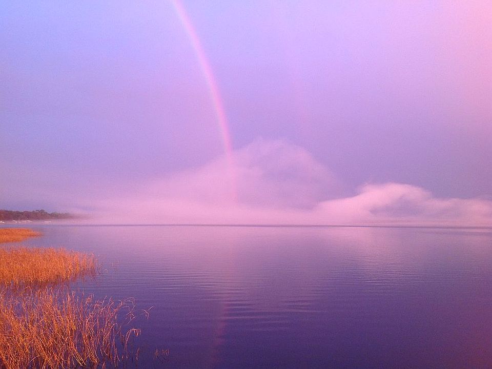 Rainbow from dock