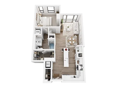 Floor plan 1 Bedroom F