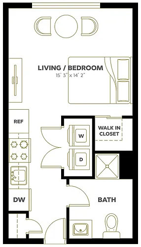 Floor plan Studio A8A
