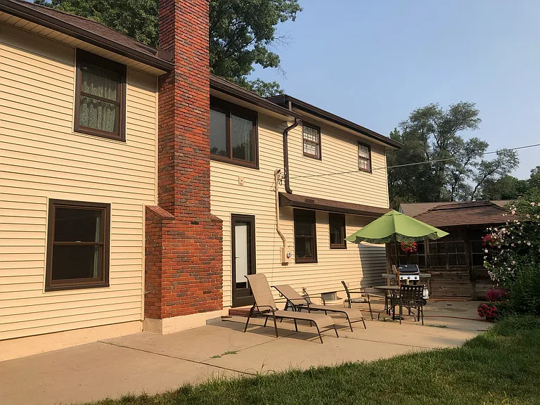 Spacious and clean back patio with Event Space room.
