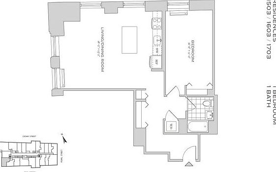 2nd image of 70 Pine St APT 1603