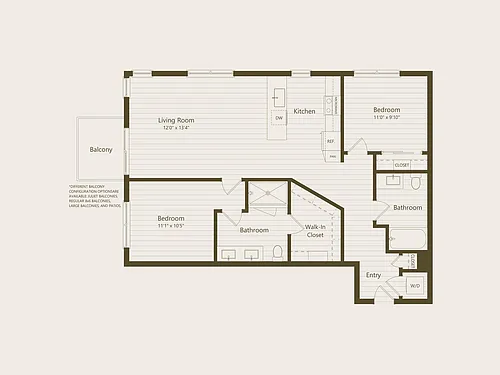 Floor plan 2B