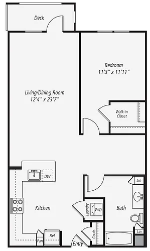 Floor plan A2-111-115-211-215-311-315