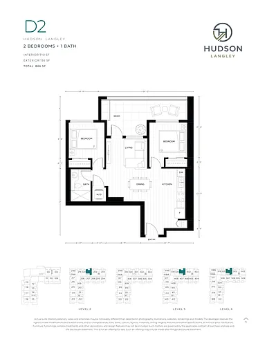 Floor plan 2br/1ba - D2