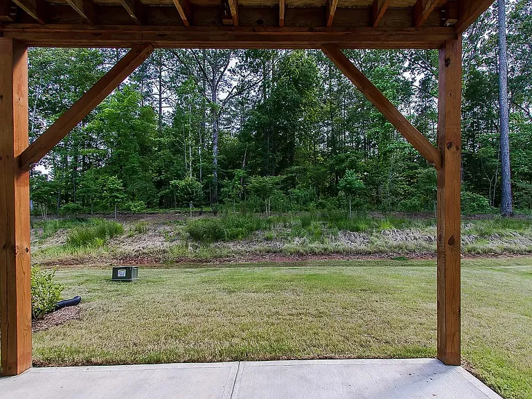 backyard with wooded view