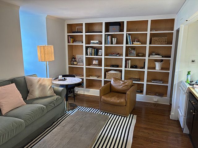 Custom built-in shelves.