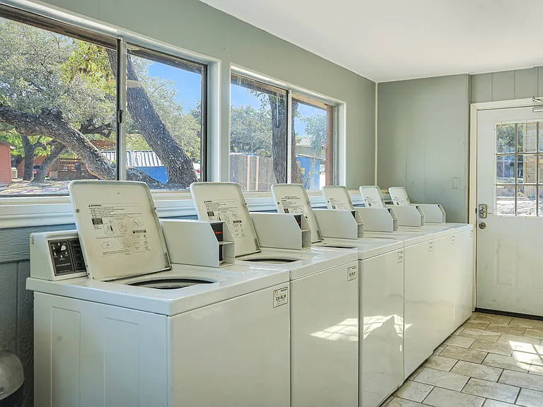 Our 24-hour laundry center makes it easy to take care of clothes on your schedule.