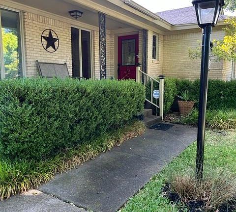 Walkway to the front door.