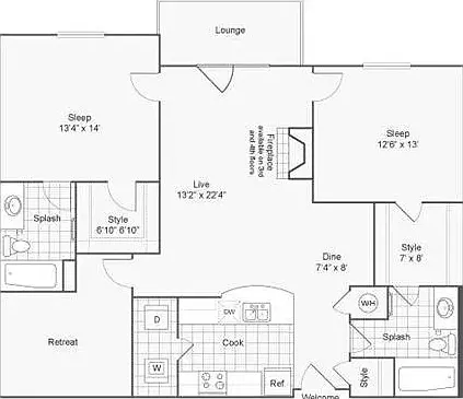Glenmoore 2B Floorplan BEECH Glenmoore 2B Floorplan BEECH