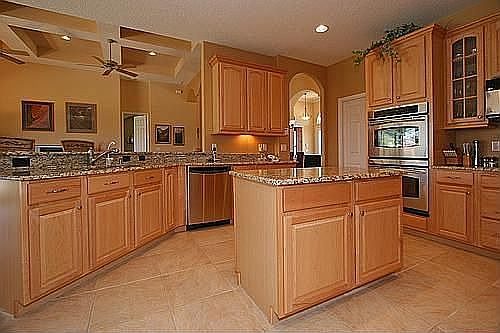 Gourmet Island Kitchen Includes Wall Oven and Stainless Appliances!
