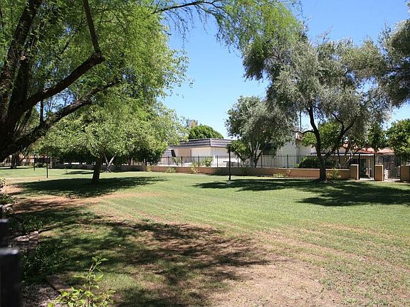Private greenbelt behind the home.