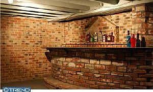 brick basement bar