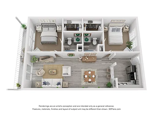 Floor plan 2x2D Luxury Rehab 1150 sq ft
