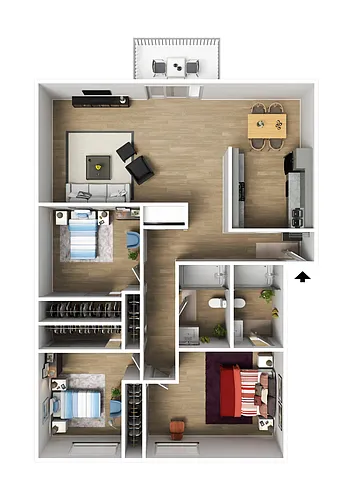 Floor plan UV Renovated 3x2
