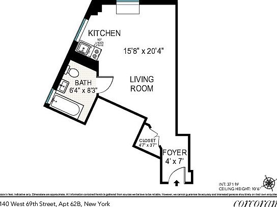 5th image of 140 W 69th St APT 62B