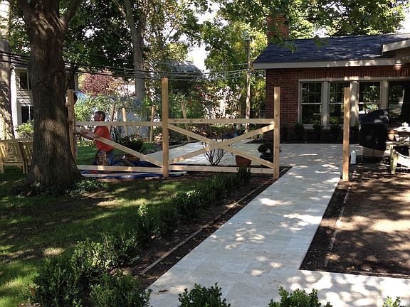 New patio being installed