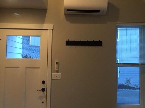 Efficient mini-split heat pump on first floor. Air conditioning in the summer.