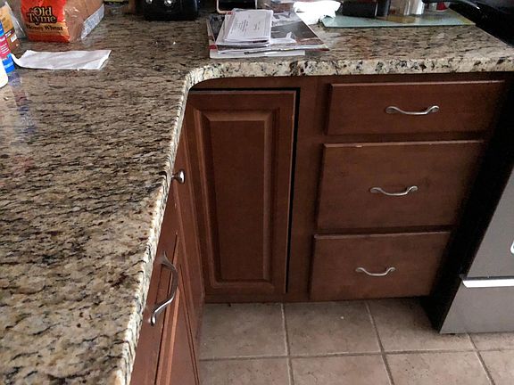 Granite tops in kitchen
