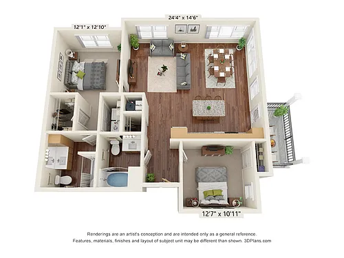 Floor plan Two Bedroom B5