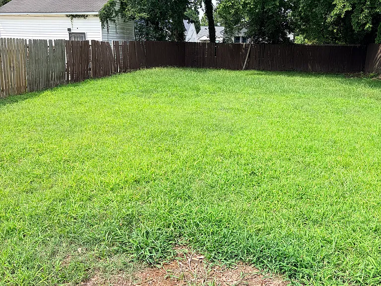 Fenced in back yard