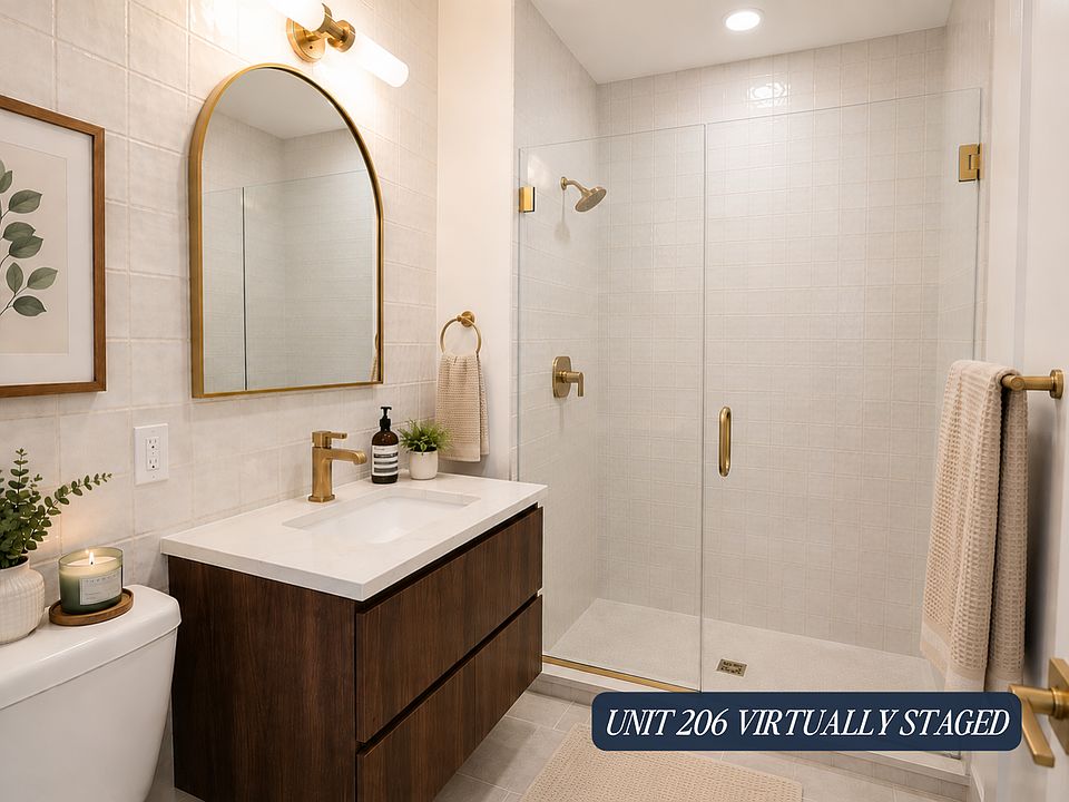 Unit 206 Virtually Staged Master Bath