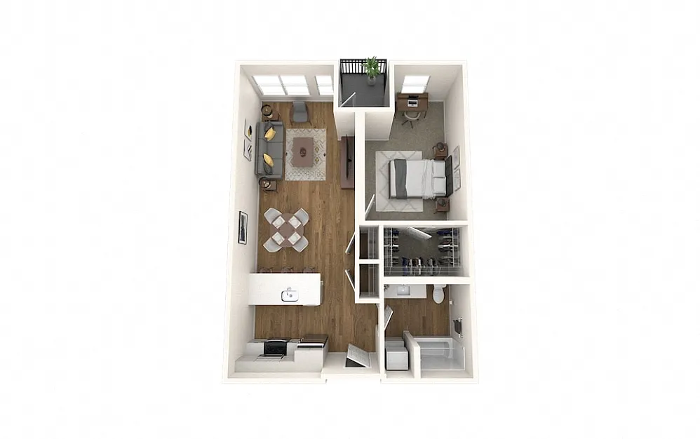 Floor plan 1-Bedroom C