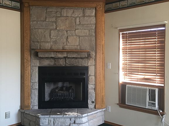 Living room with fireplace