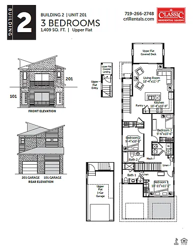 Floor plan Building 2 Upper - 3 Bedroom
