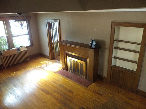 wood burning fireplace