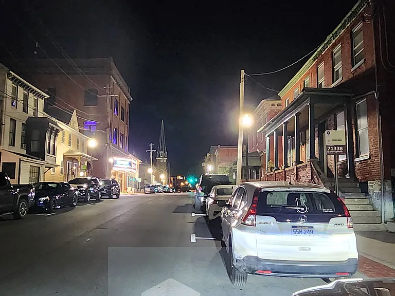 well lit at night
