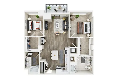 Floor plan 2 BED - A