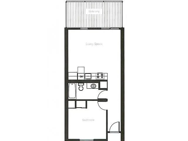 Floor plan 1x1A