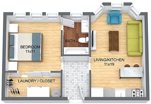 Floor plan 1 Bedroom