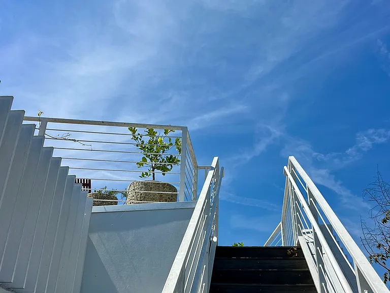 stairs to roof deck