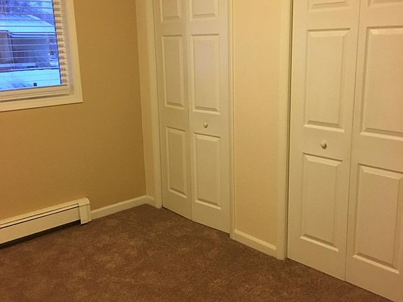 Bedroom with double closets