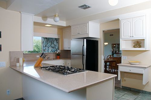 Kitchen with built-in appliances