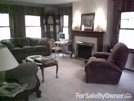 great room/living room : wood burning fireplace