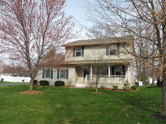Corner lot, with two car garage.