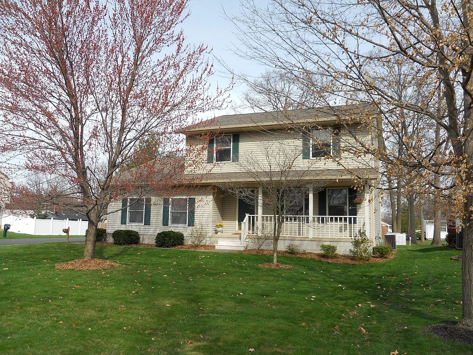 Corner lot, with two car garage.