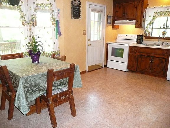 Eat in kitchen with new flooring