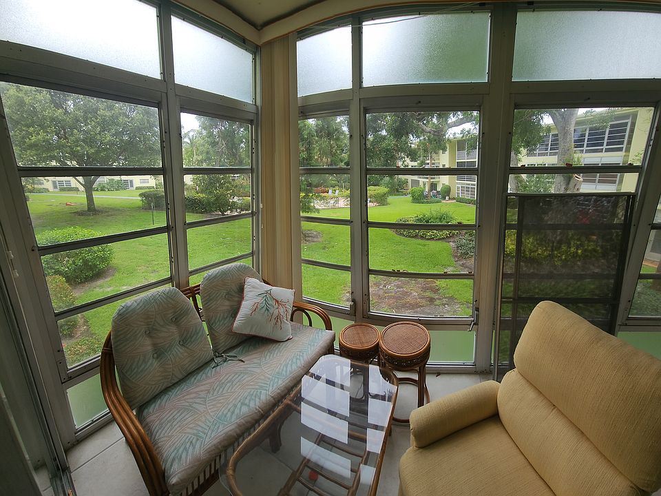 Porch overlooking courtyard
