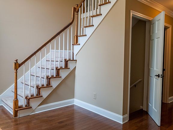 Foyer and basement stairs